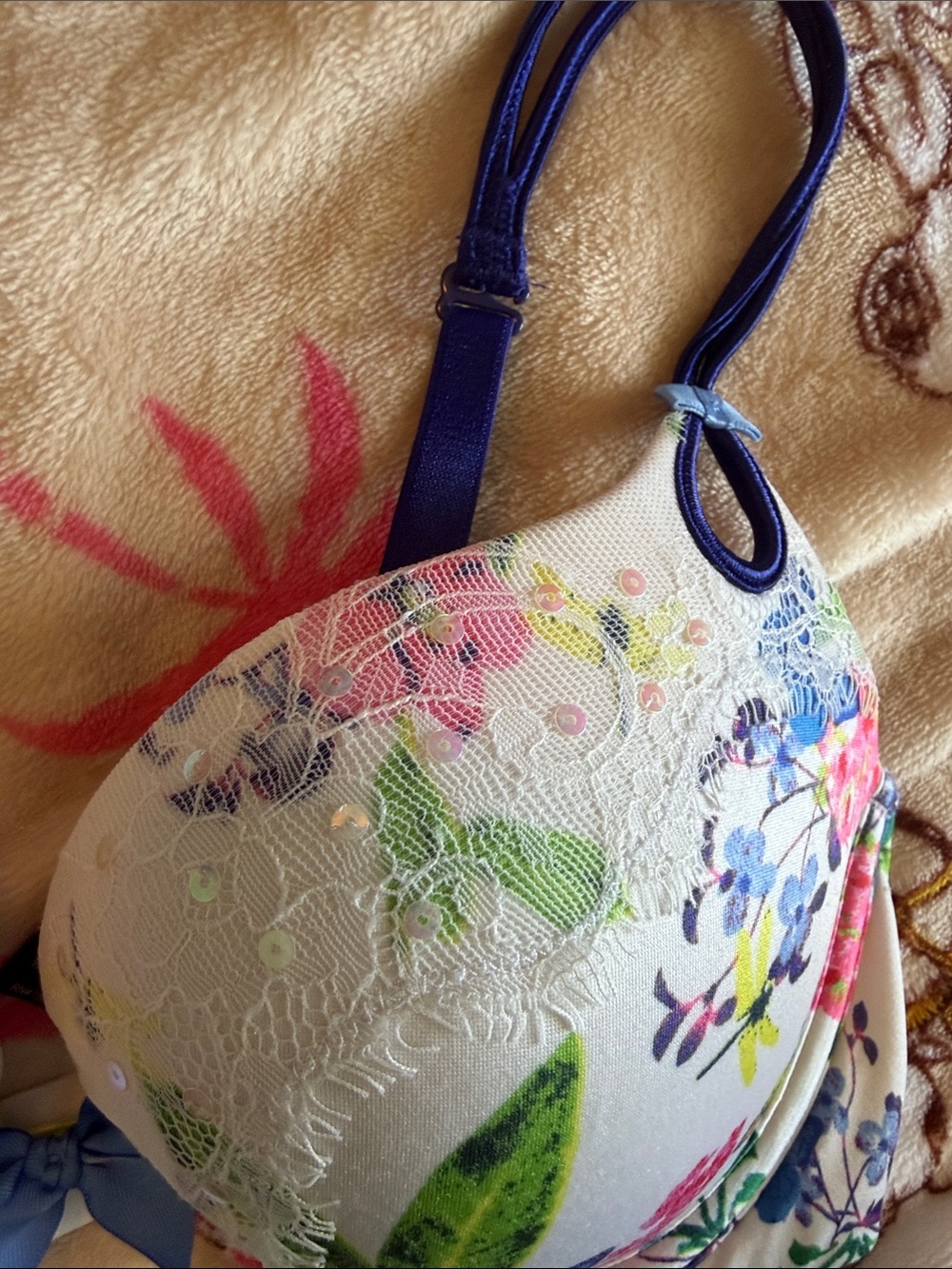 ✨Y2K Victoria’s Secret Sexy Little Things 32D Bra Lace Lingerie Floral Push-Up✨ - Picture 6 of 11